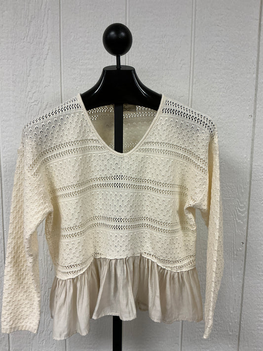 RUFFLE HEM SWEATER (E2471SW