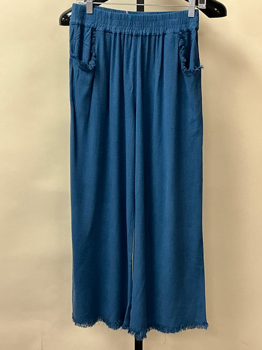 SLATE BLUE LONG WIDE LEG