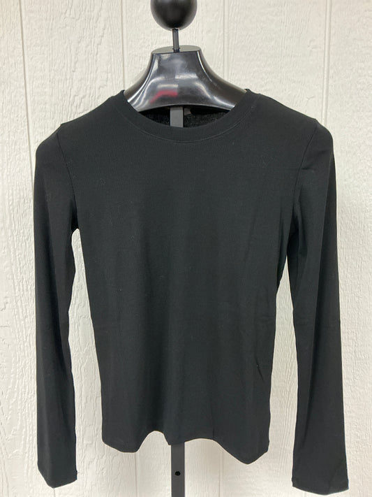 BLK LONG LSV RIBBED KNIT TOP