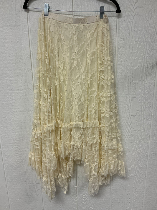 IVORY ALL LACE SKIRT(OLS-4904