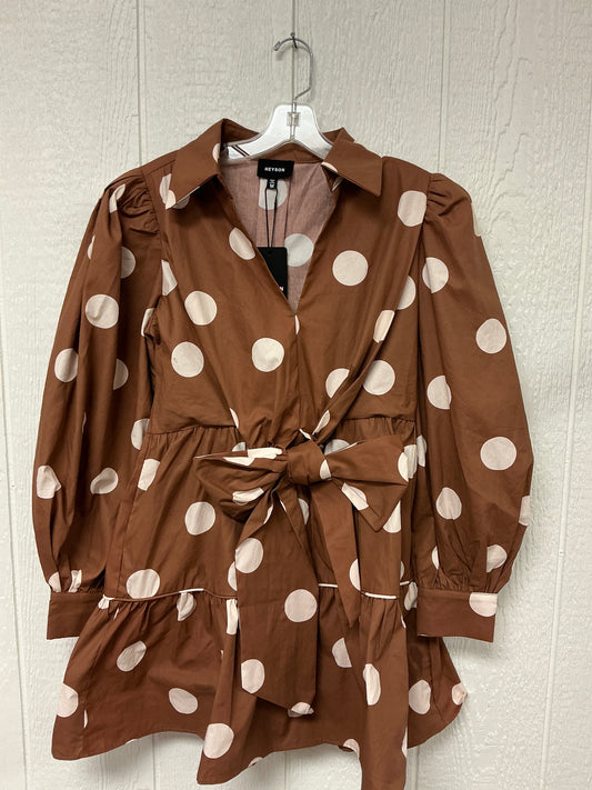 POLKA DOT TIE BOW MINI DRESS