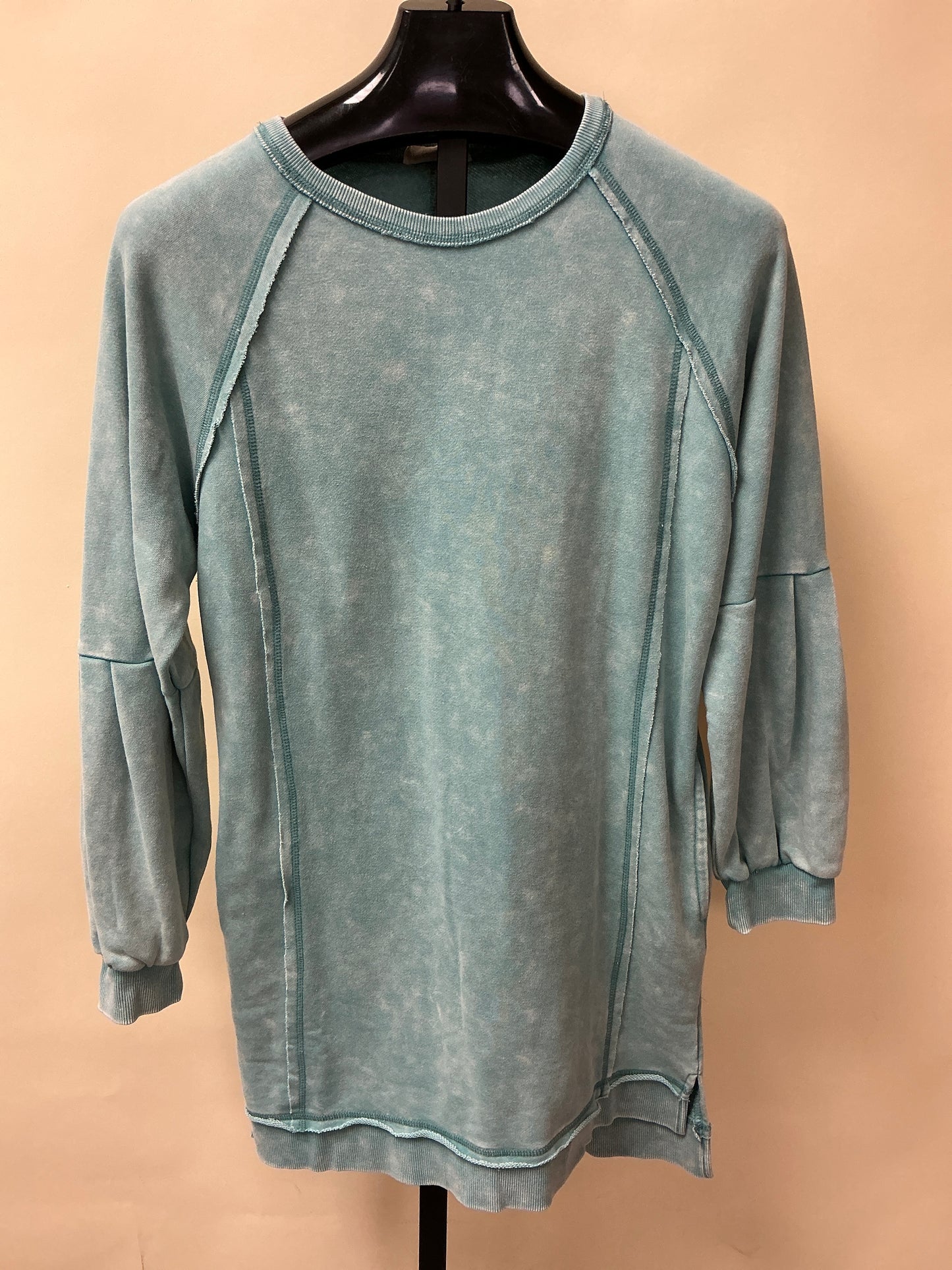 SAGE KNIT DRESS/BUBBLE SLV (ND31433