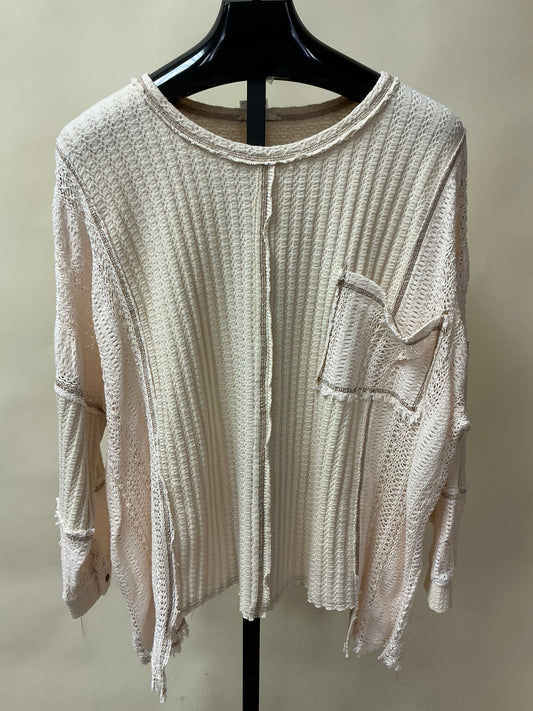 FABRIC MIXED OVERSIZED TOP(JT0439