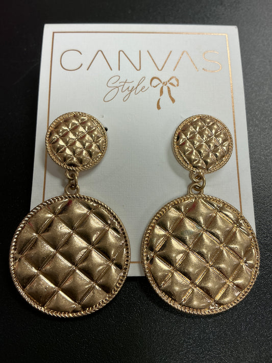 QUILTED DROP EARRING
