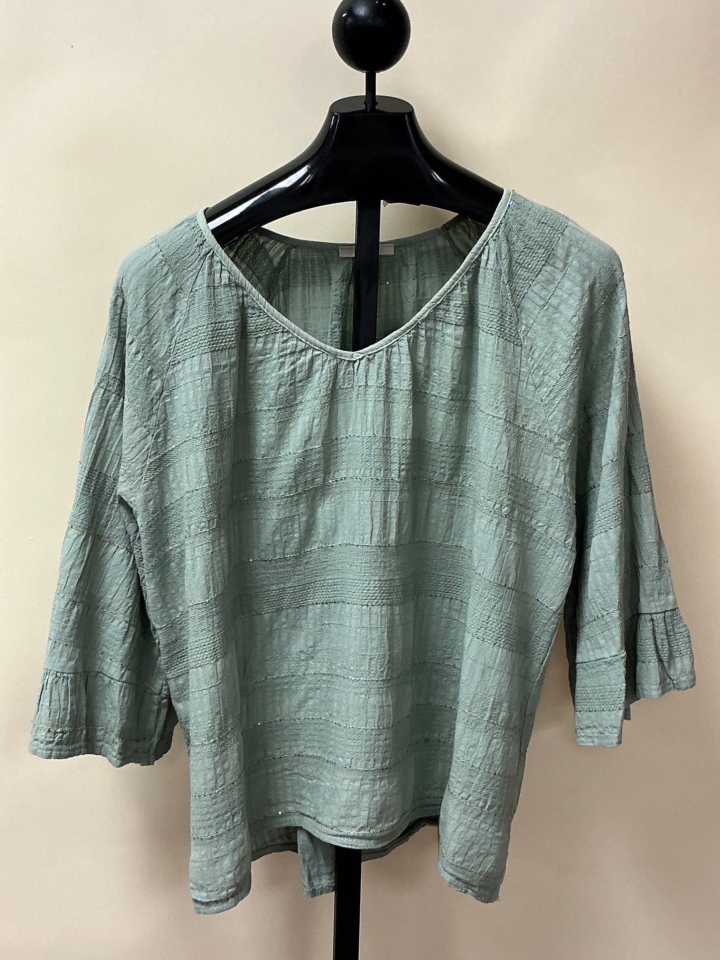 SAGE SEQUIN TUNIC TOP