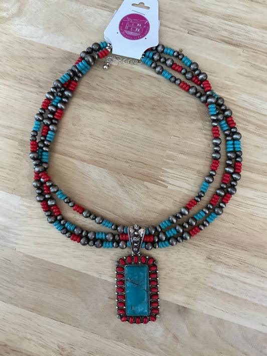 CONCHO STONE TURQ NCK