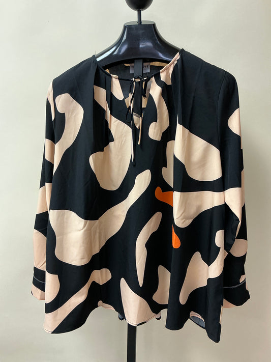 ABSTRACT PRINT CUFFED LONG SLV (IT2539