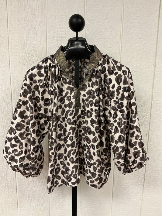 ANIMAL PRING RAGLAND SLV TOP