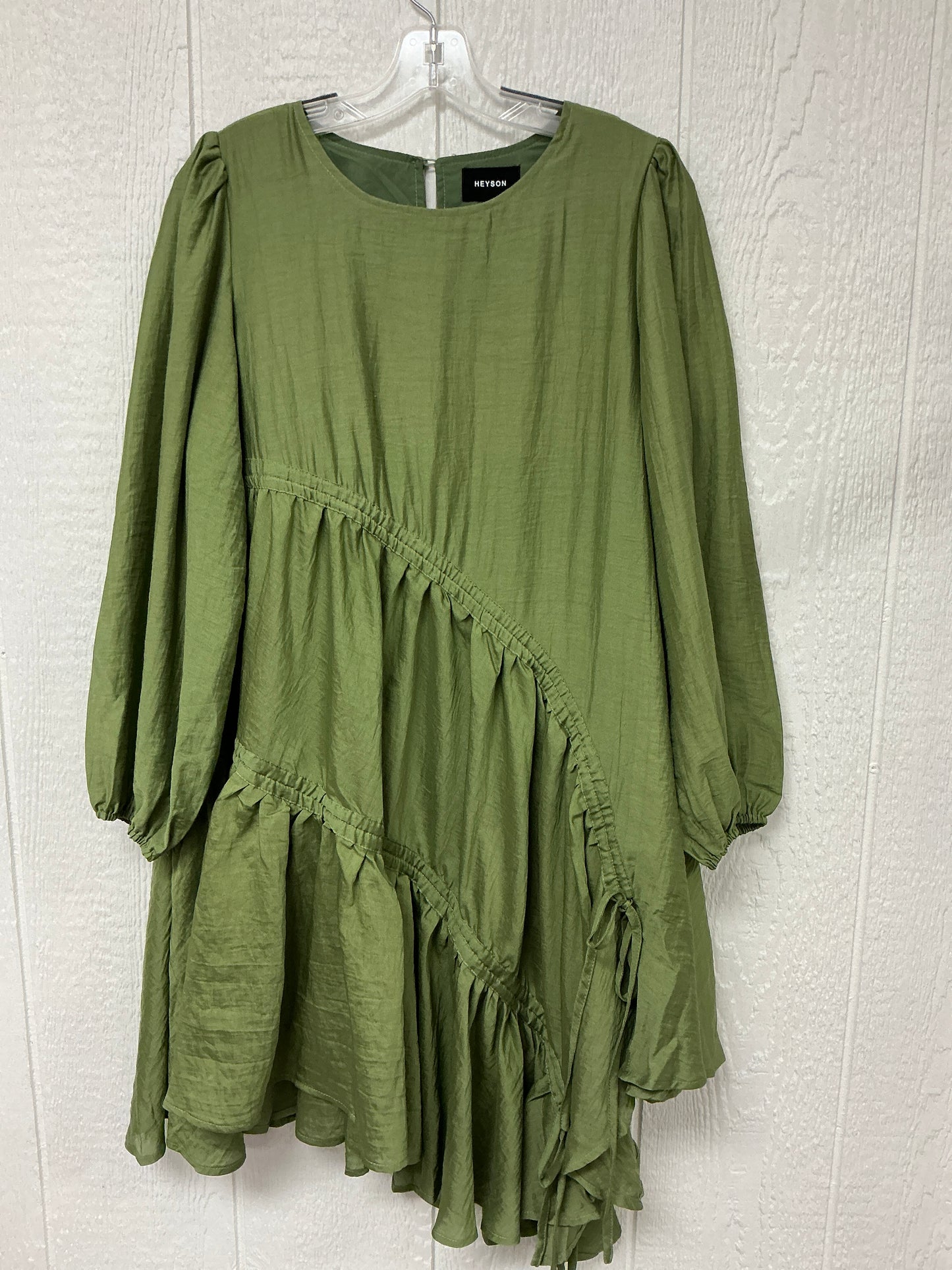 ASYMMETRIC DRAWSTRING DRESS