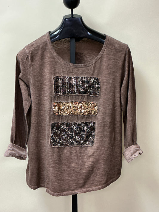 CHOCLATE GOLD SEQUIN