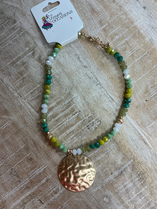 ROUND FLAT GOLD NECKLACE