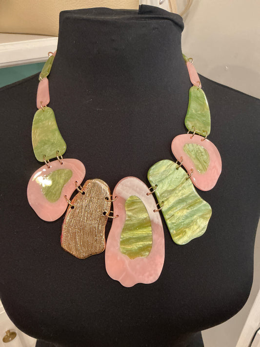 MARBLED PINK/GREEN NCK