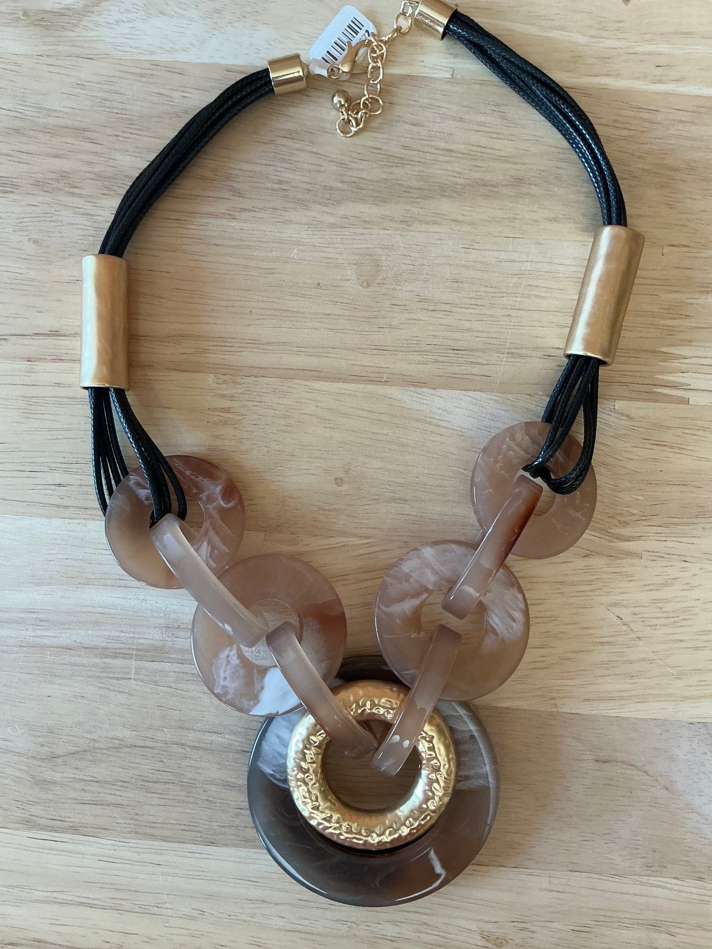 NECKLACE - BROWN/GOLD
