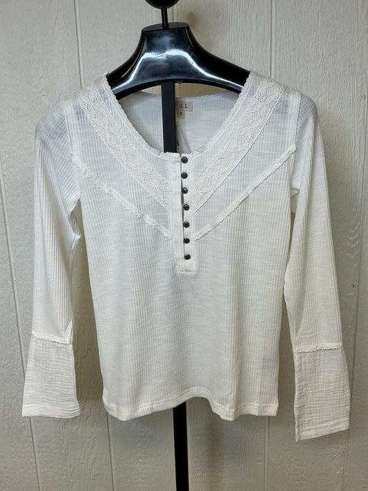 V-NCK IVORY PULLOVER (UKT598
