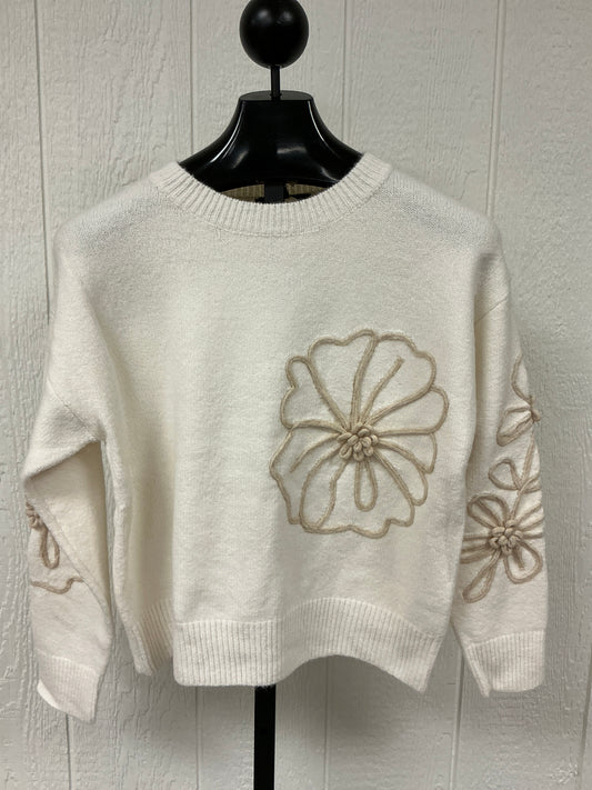 FLORAL EMB KNIT TOP (TK-40142-H