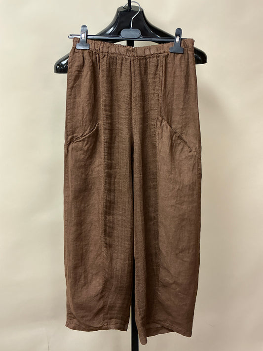 PECAN LINEN GAUCHO PANT