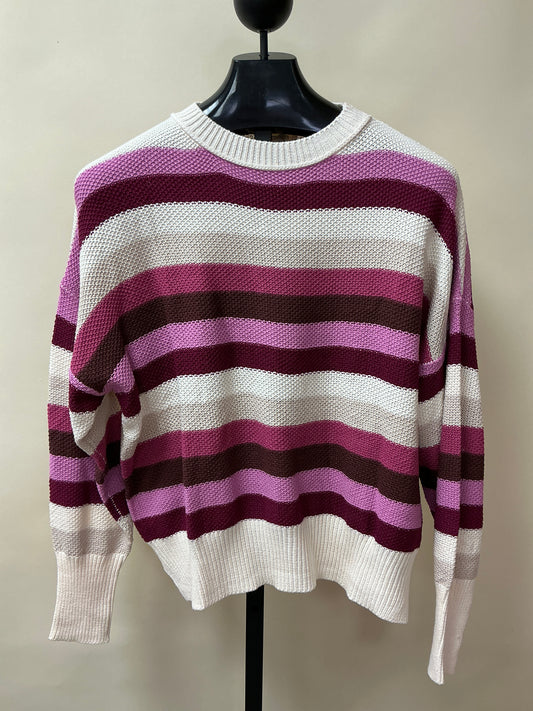 MAUVE MIX STRIPED PULLOVER (C4071