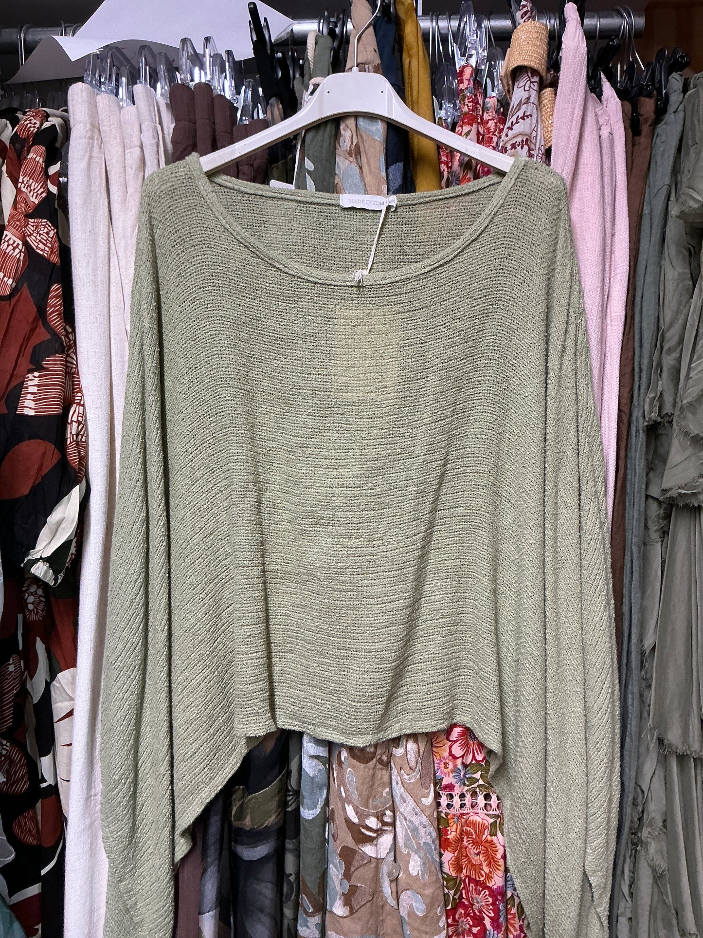 SAGE PONCHO TOP