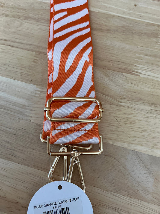 TIGER ORANGE GUITAR STRAP