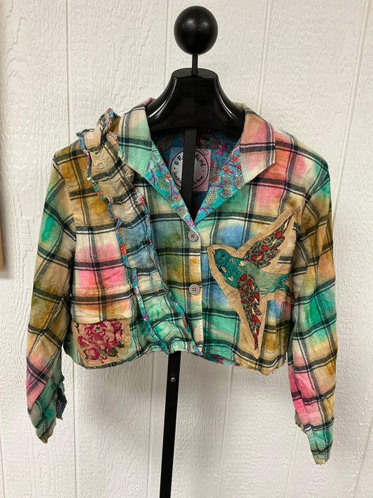 ROSE PLAID SHORT JKT (08663