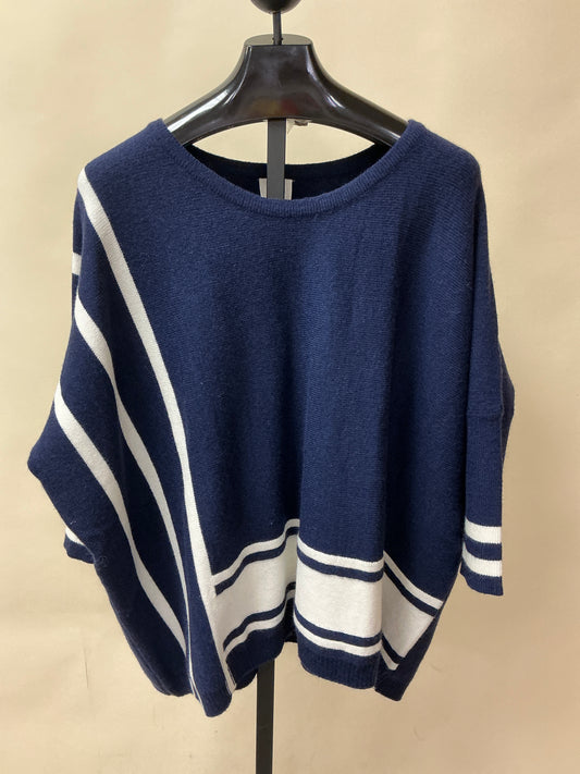 NAUTICAL NAVY OVERSIZED SWEATER-PP